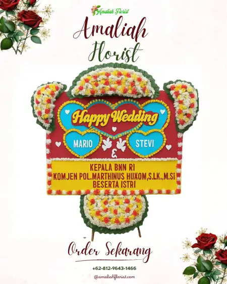 Papan Bunga Pernikahan Jiipe Gresik